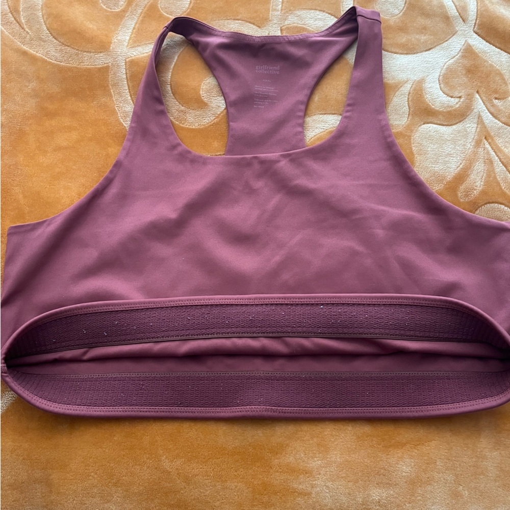 Girlfriend Collective Paloma Sports Bra - Warm Rust - Picture 6 of 7